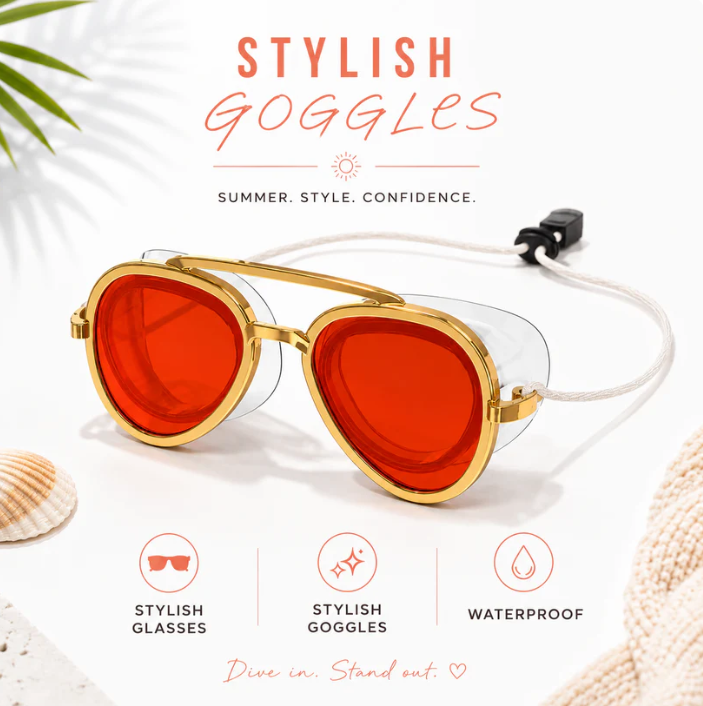 HydroShade Leak Proof Full-View Swim Goggles Adjustable Silicone Unisex Design Professional Swimming Goggles